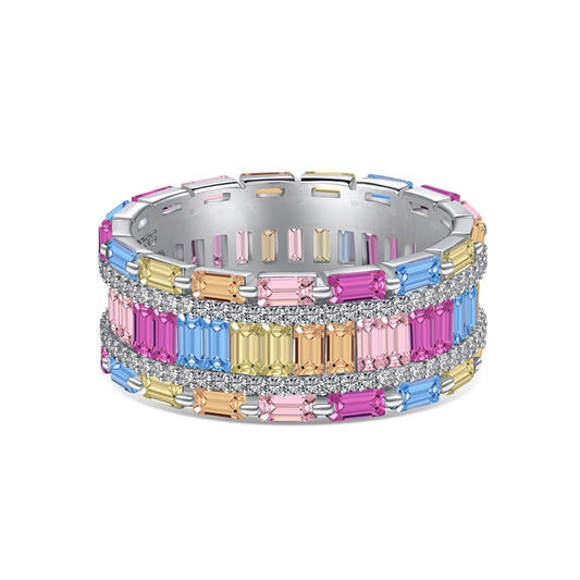 [Vintora Jewelry]Dazzling Colorful Radiant Cut Party Ring