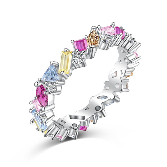 [Vintora Jewelry]Dazzling Polychromatic Multi cut Daily Ring