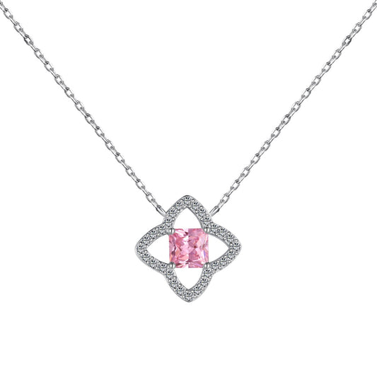[Vintora Jewelry]Exquisite Flower Shape Princess Cut Necklace