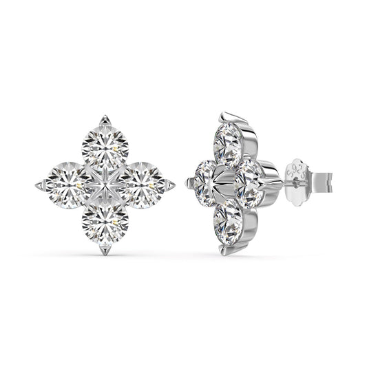 [Vintora Jewelry]Four-Leaf Clover Eight-Pointed Star Earrings