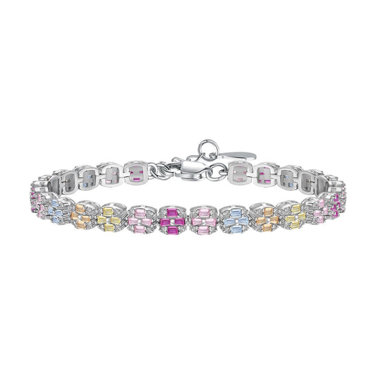 [Vintora Jewelry]Delicate Colorful Emerald Cut Daily Bracelet