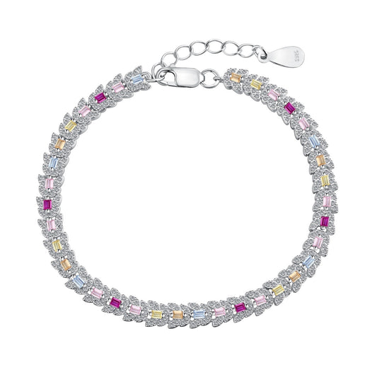 [Vintora Jewelry]Delicate Colorful Multi Cut Daily Bracelet