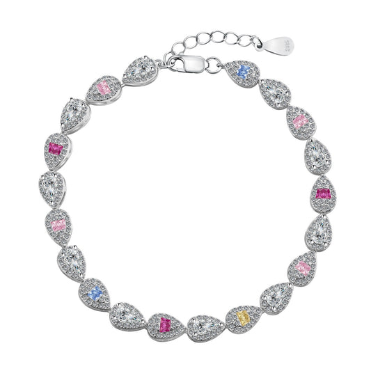 [Vintora Jewelry]0.25 Carat Radiant Water Drop Shape Daily Bracelet