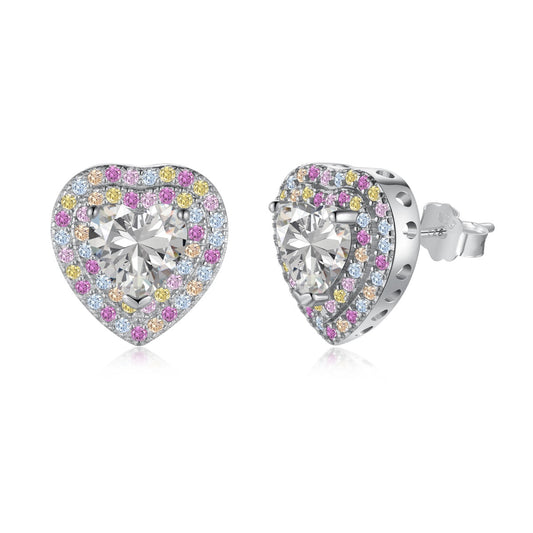 [Vintora Jewelry]Dazzling Heart Shape Lover Earrings