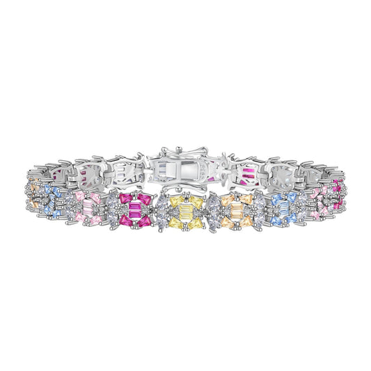 [Vintora Jewelry]Delicate Colorful Multi Cut Party Bracelet