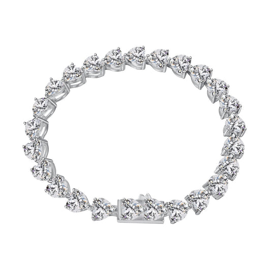 [Vintora Jewelry]0.75 Carat Elegant Romantic Heart Shape Lover Bracelet