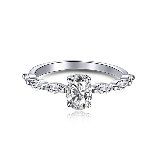 [Vintora Jewelry]0.75 Carat Luxurious Vibrant Elongated Cushion Cut Daily Ring
