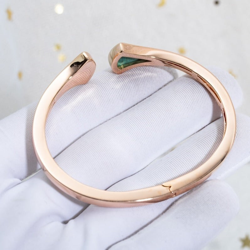 [Vintora]DREAM BRACELET OPEN MALACHITE PINK GOLD