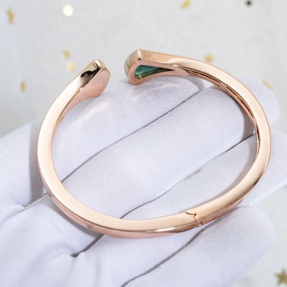 [Vintora]DREAM BRACELET OPEN MALACHITE PINK GOLD