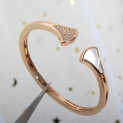 [Vintora]DREAM BRACELET OPEN PINK GOLD MOP DIAMOND