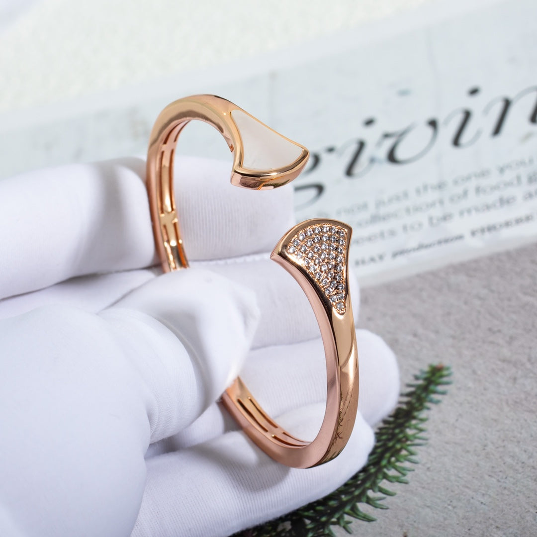 [Vintora]DREAM BRACELET OPEN PINK GOLD MOP DIAMOND