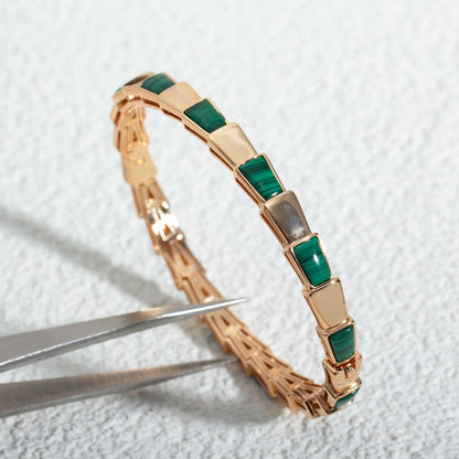[Vintora]SERPENTI BRACELET PINK GOLD MALACHITE