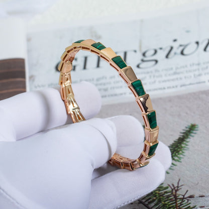 [Vintora]SERPENTI BRACELET PINK GOLD MALACHITE