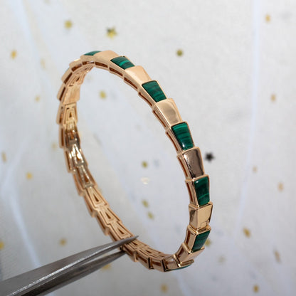[Vintora]SERPENTI BRACELET PINK GOLD MALACHITE