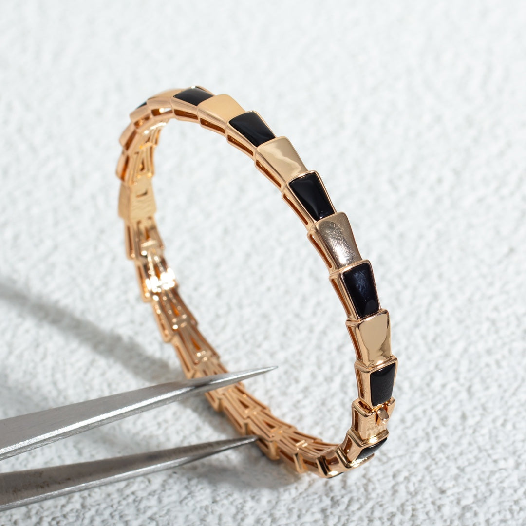 [Vintora]SERPENTI BRACELET PINK GOLD ONYX