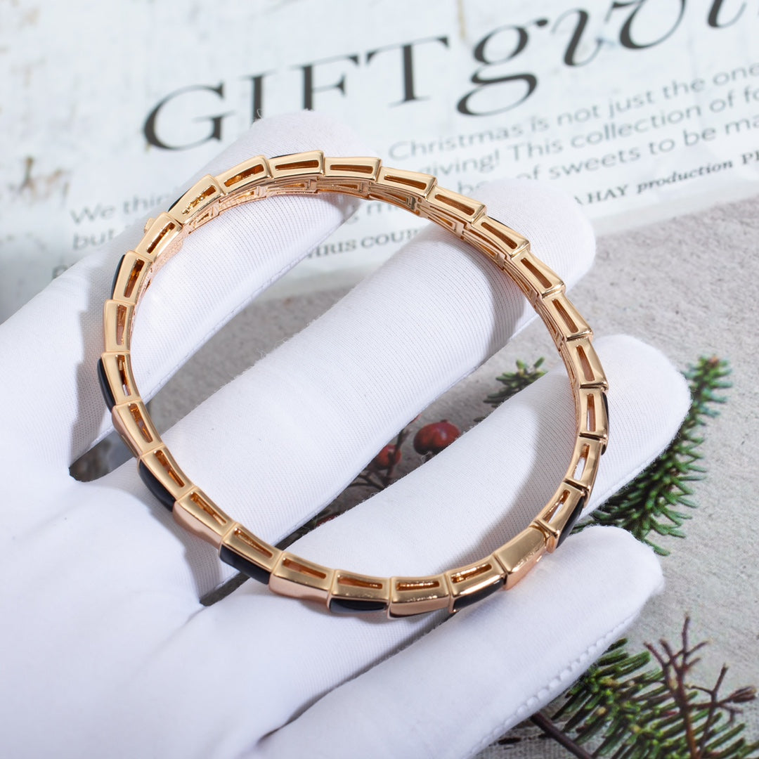 [Vintora]SERPENTI BRACELET PINK GOLD ONYX