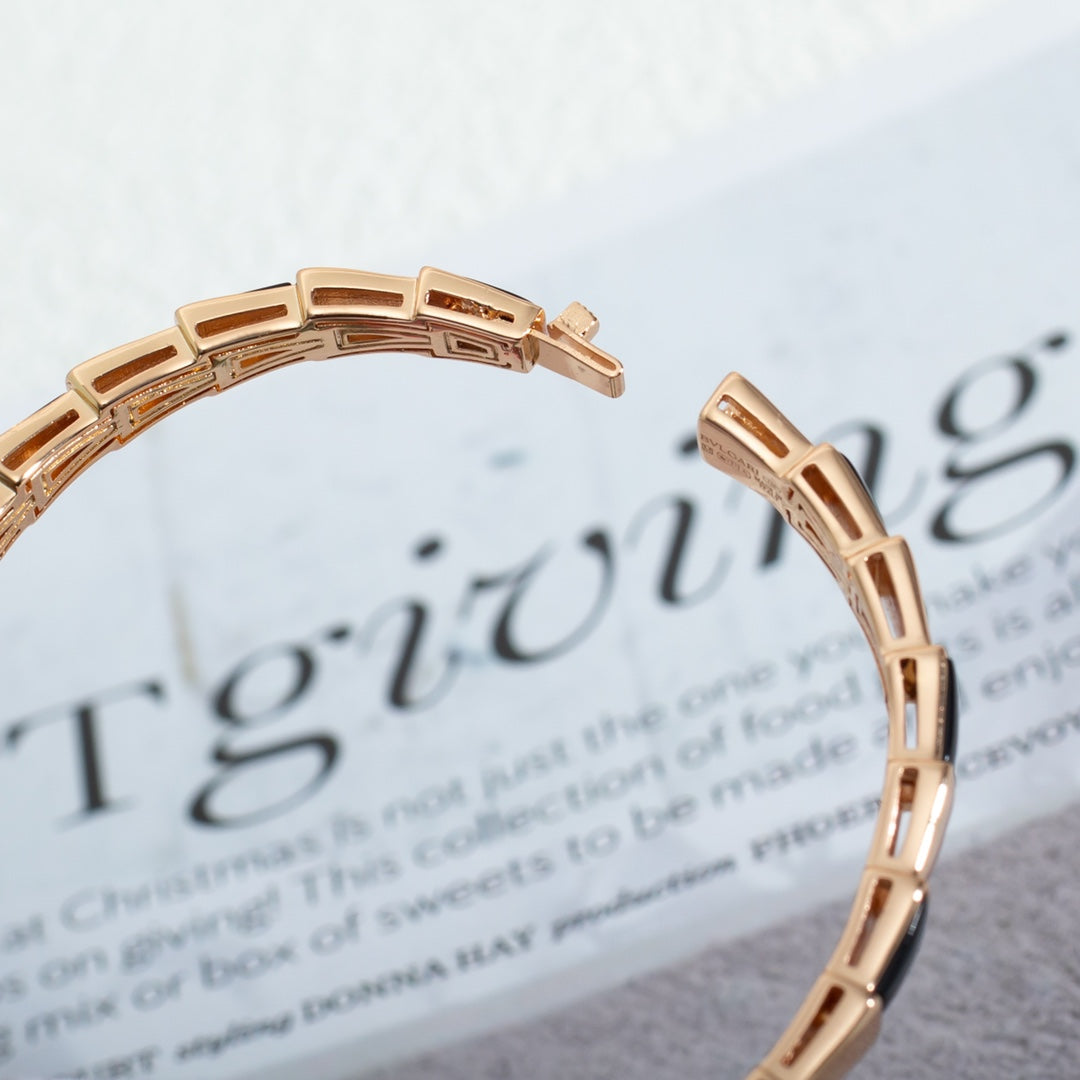 [Vintora]SERPENTI BRACELET PINK GOLD ONYX