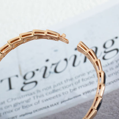 [Vintora]SERPENTI BRACELET PINK GOLD ONYX