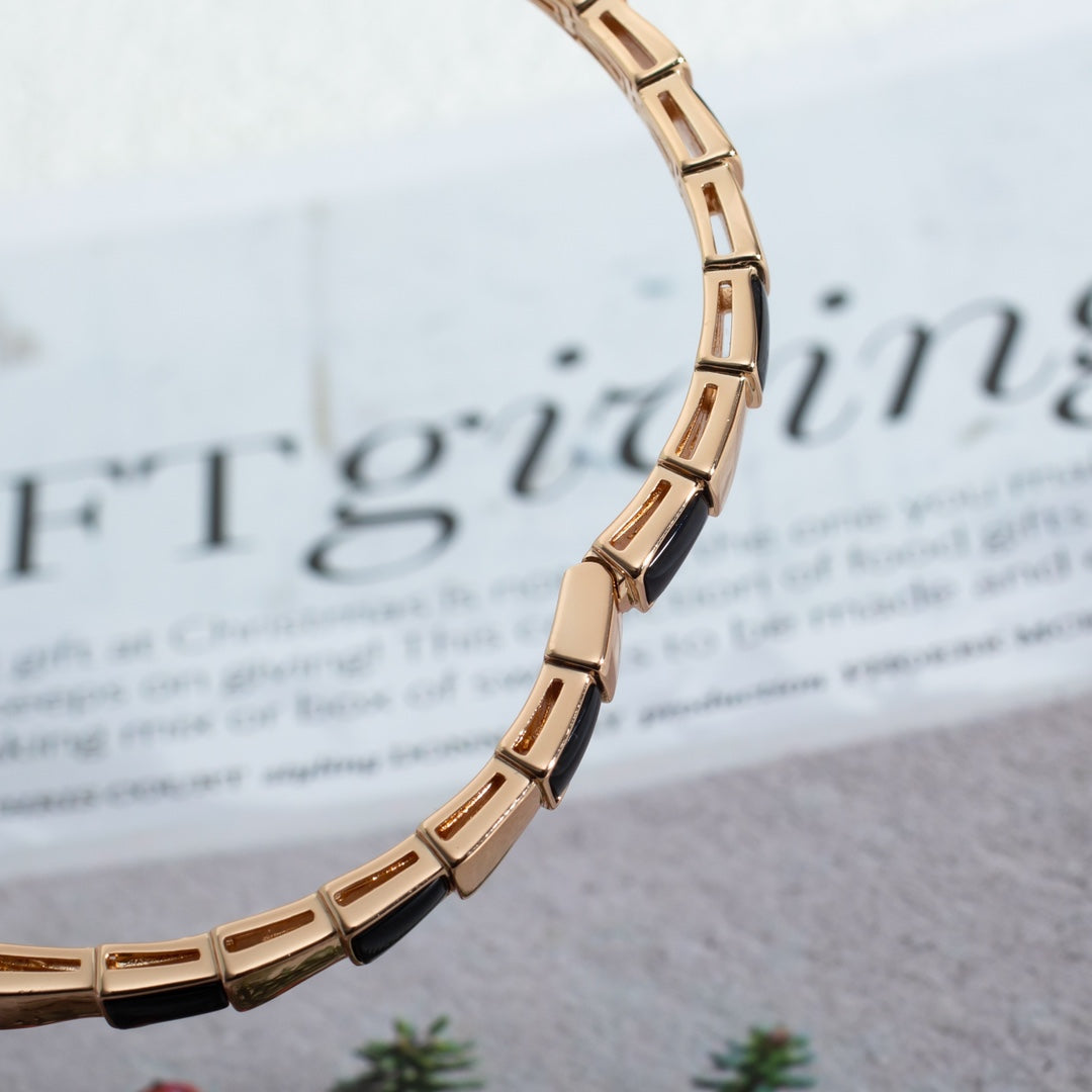 [Vintora]SERPENTI BRACELET PINK GOLD ONYX