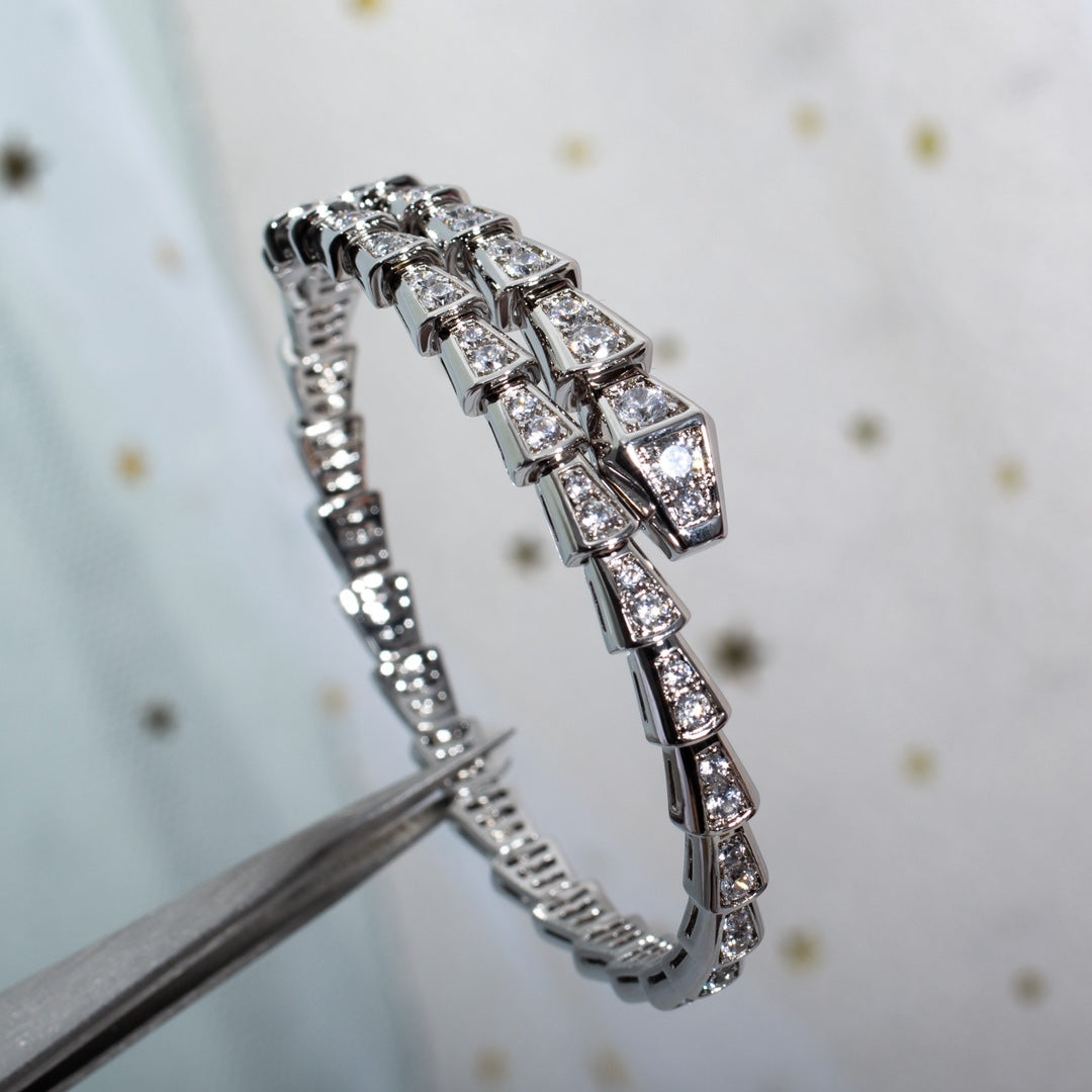 [Vintora]SERPENTI BRACELET 6MM SILVER DIAMOND