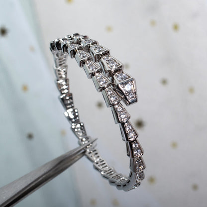 [Vintora]SERPENTI BRACELET 6MM SILVER DIAMOND