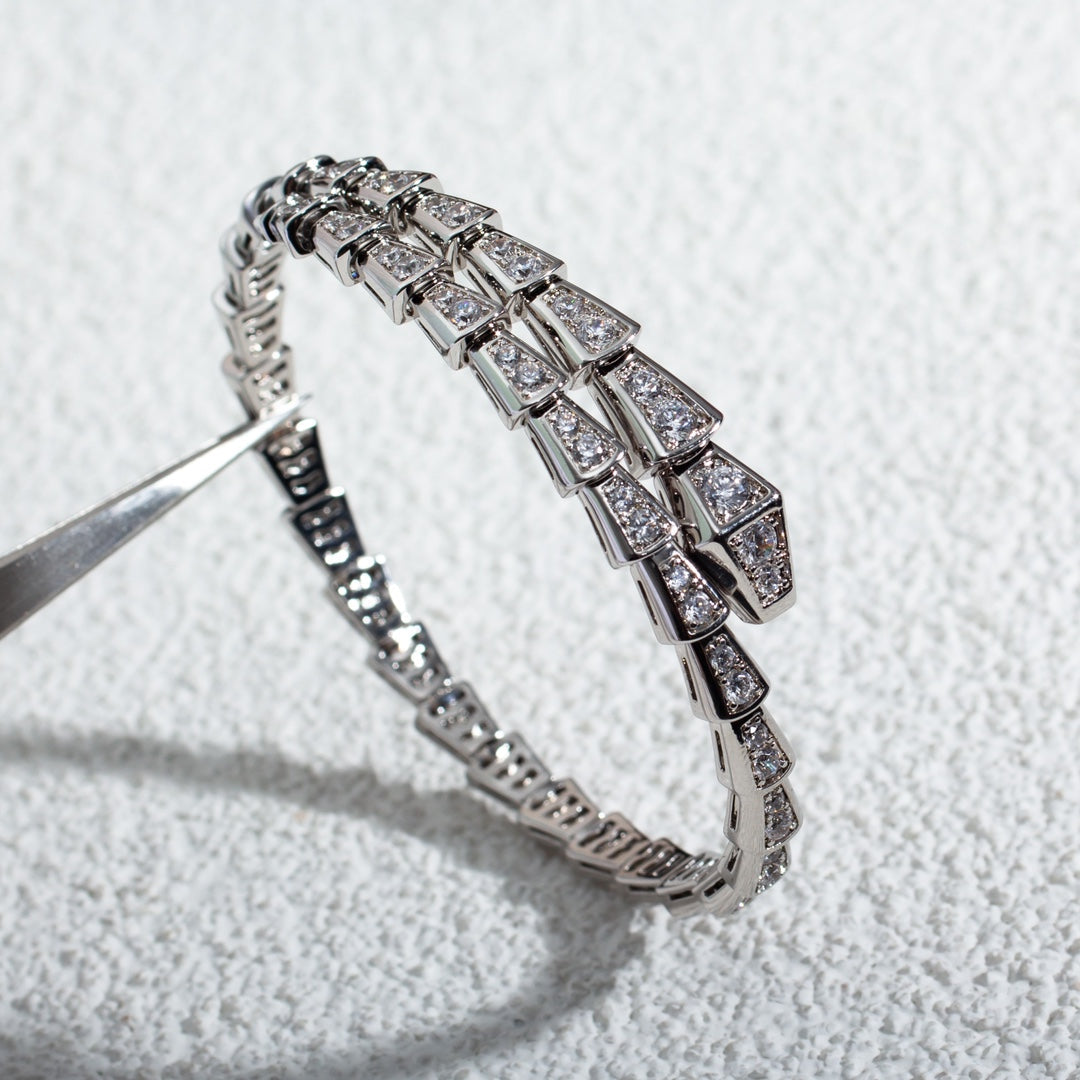 [Vintora]SERPENTI BRACELET 6MM SILVER DIAMOND