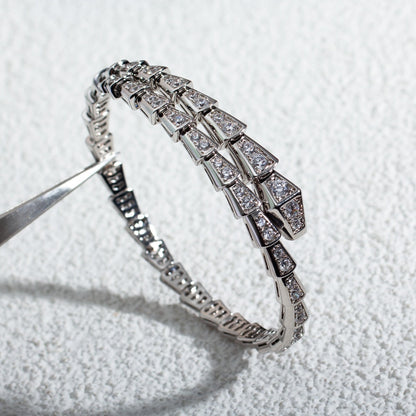 [Vintora]SERPENTI BRACELET 6MM SILVER DIAMOND