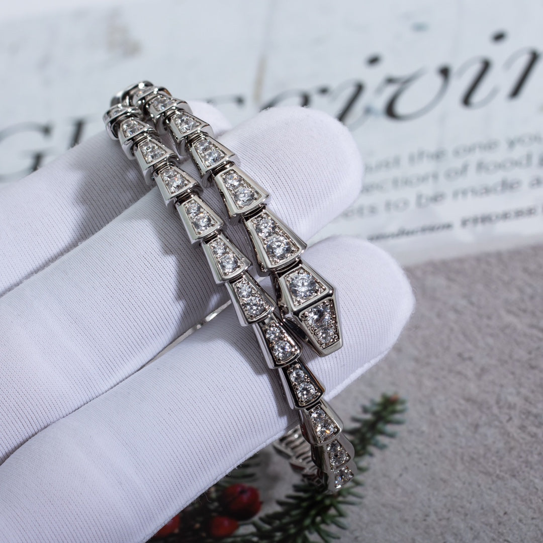 [Vintora]SERPENTI BRACELET 6MM SILVER DIAMOND
