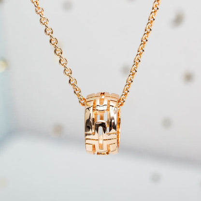 [Vintora]PARENTESI NECKLACE PINK GOLD