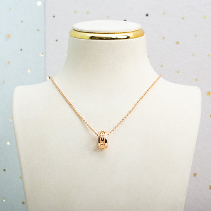 [Vintora]PARENTESI NECKLACE PINK GOLD