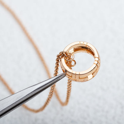 [Vintora]PARENTESI NECKLACE PINK GOLD