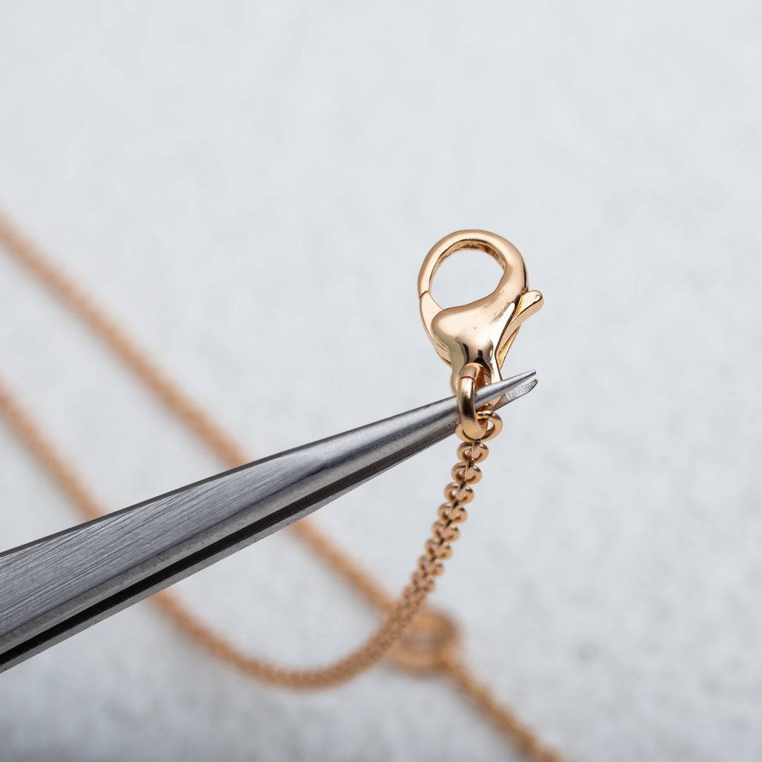 [Vintora]PARENTESI NECKLACE PINK GOLD