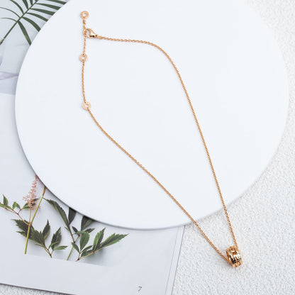 [Vintora]PARENTESI NECKLACE PINK GOLD