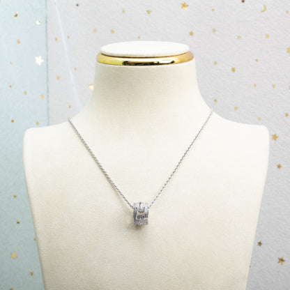 [Vintora]PARENTESI NECKLACE SILVER DIAMOND