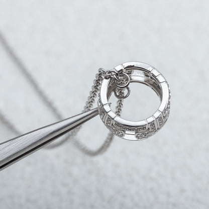 [Vintora]PARENTESI NECKLACE SILVER DIAMOND