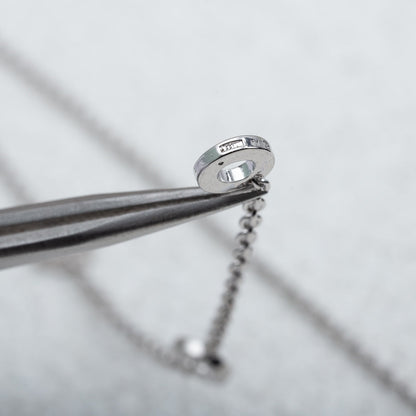 [Vintora]PARENTESI NECKLACE SILVER DIAMOND