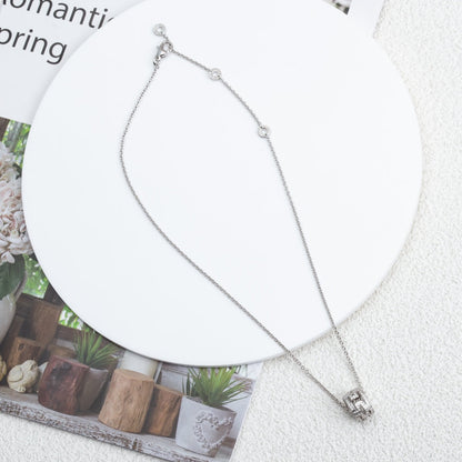 [Vintora]PARENTESI NECKLACE SILVER DIAMOND