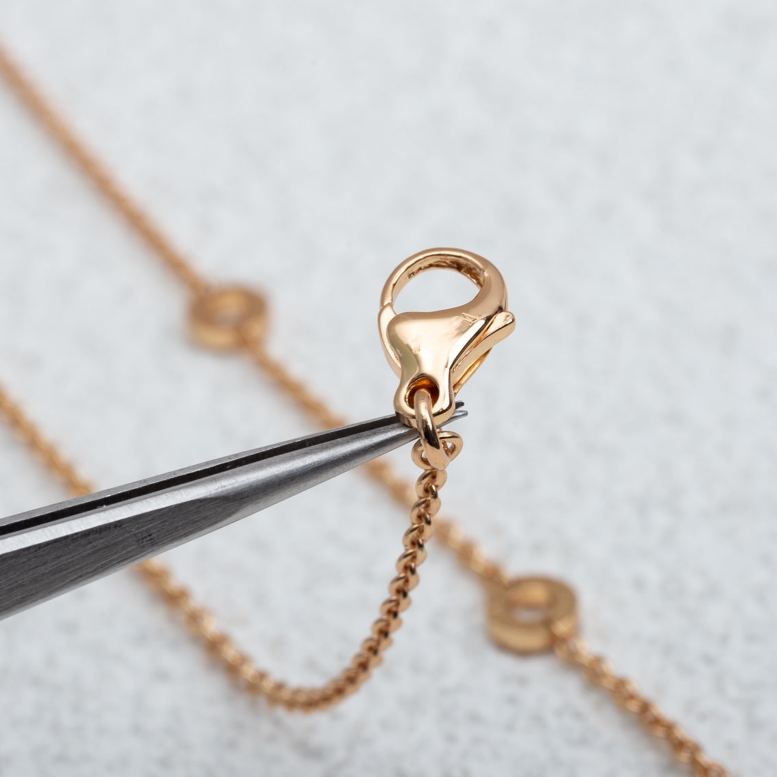[Vintora]PARENTESI NECKLACE PINK GOLD DIAMOND