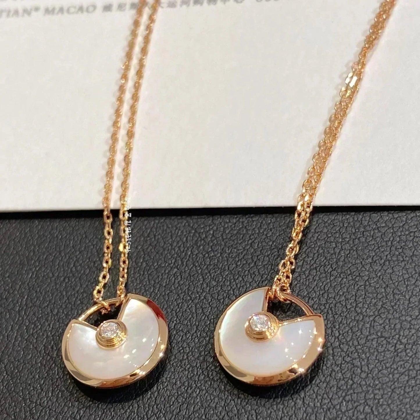 [Vintora]AMULETTE ROSE GOLD MOP NECKLACE