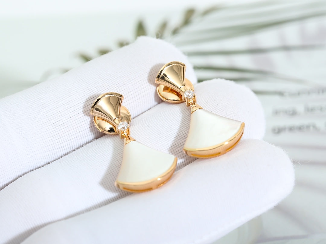 [Vintora]DREAM MOP PINK GOLD EARRINGS