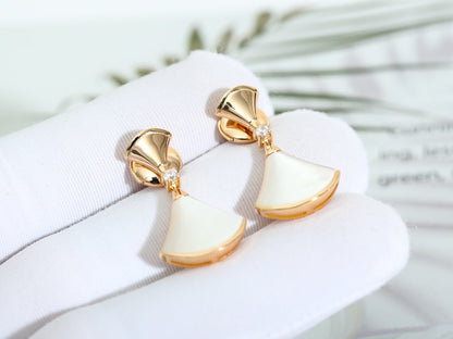 [Vintora]DREAM MOP PINK GOLD EARRINGS