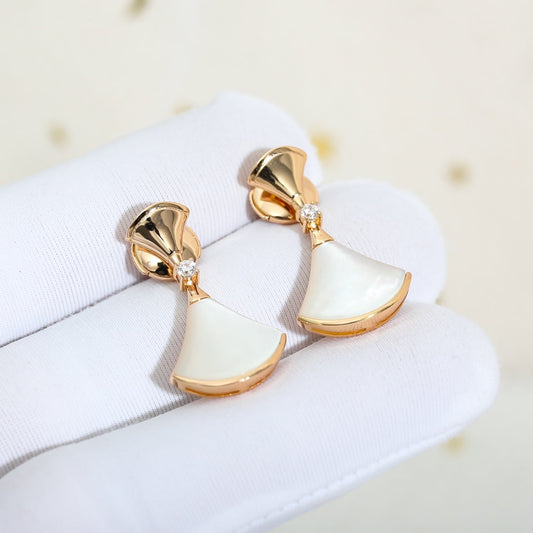 [Vintora]DREAM MOP PINK GOLD EARRINGS