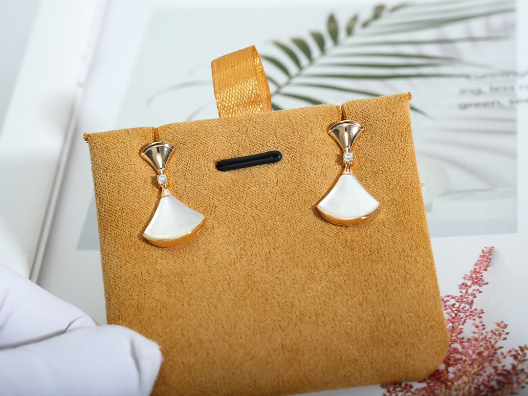 [Vintora]DREAM MOP PINK GOLD EARRINGS