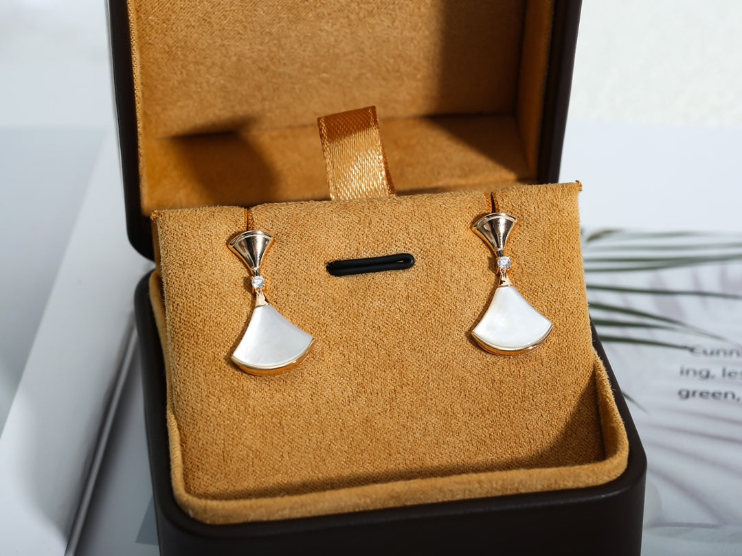 [Vintora]DREAM MOP PINK GOLD EARRINGS