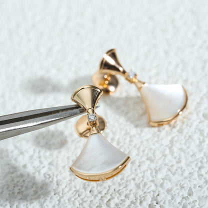 [Vintora]DREAM MOP PINK GOLD EARRINGS