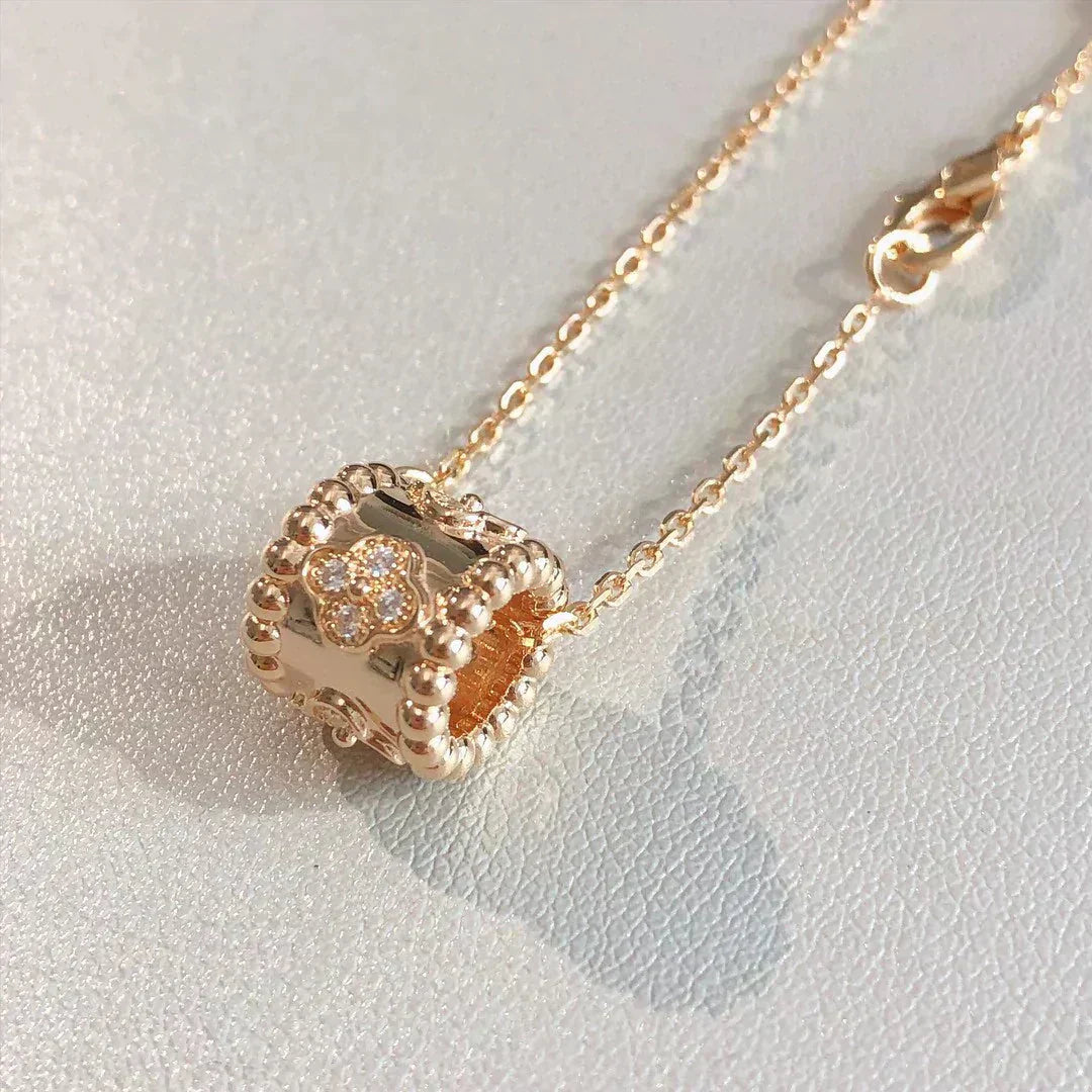 [Vintora]COLLIER PENDENTIF PERLÉ OR / OR ROSE