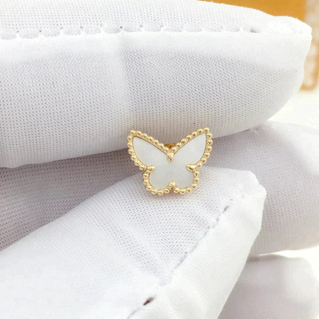 [Vintora]BOUCLES D'OREILLES PAPILLON DOUX EN NACRE