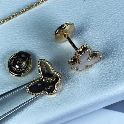 [Vintora]BOUCLES D'OREILLES PAPILLON DOUX EN NACRE