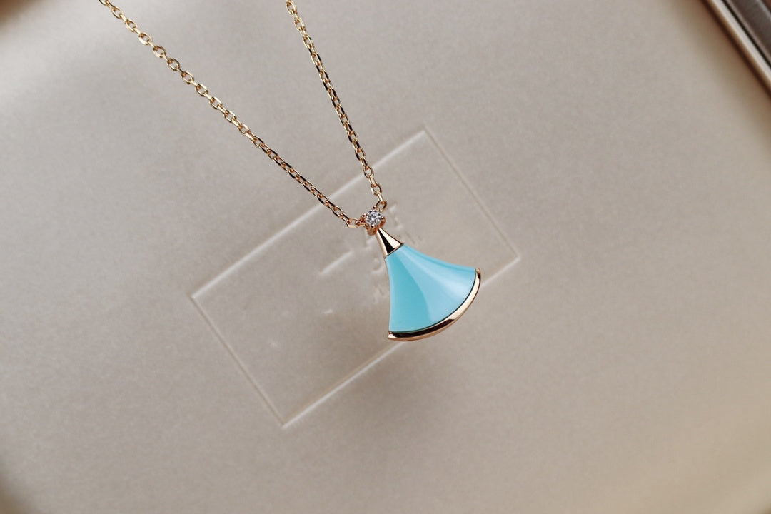 [Vintora]DREAM NECKLACE TURQUOISE PINK GOLD