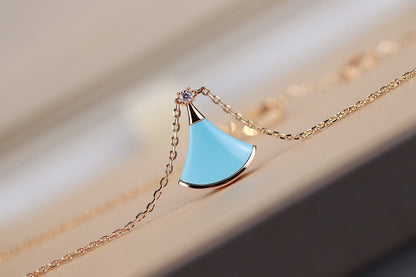 [Vintora]DREAM NECKLACE TURQUOISE PINK GOLD